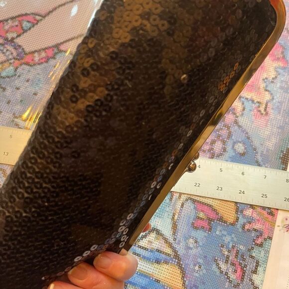 ANN TAYLOR Sequin Clutch w Chain NWT - Picture 3 of 9